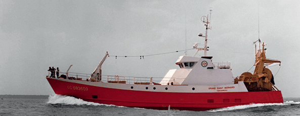 Delivery of the ‘Grand Saint-Bernard’, first semi-industrial trawler